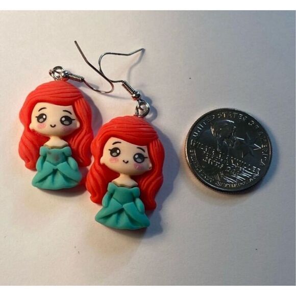 Y2K Disney Little Mermaid Acrylic
Figure Dangle Statement Halloween Earrings - Picture 5 of 5